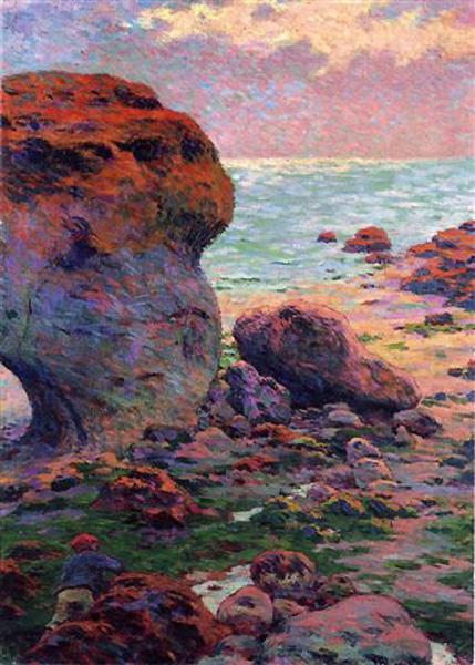 Rocks at Yport, Emile Schuffenecker